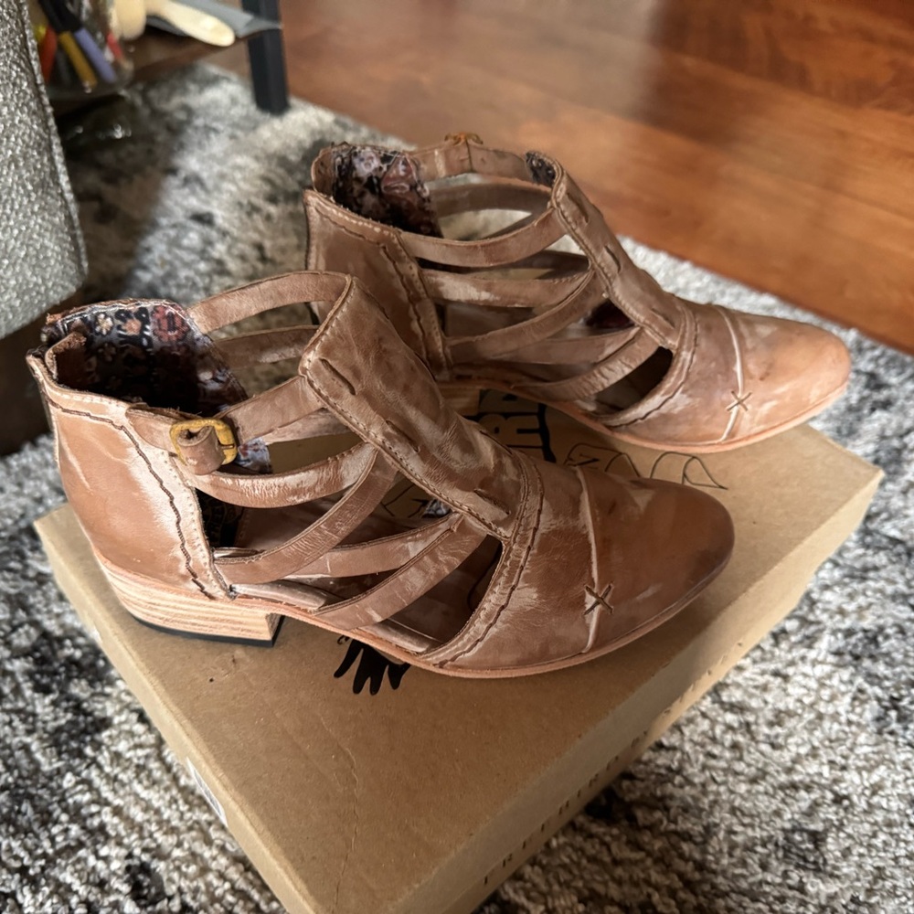 Freebird Distressed Brown Ankle Booties